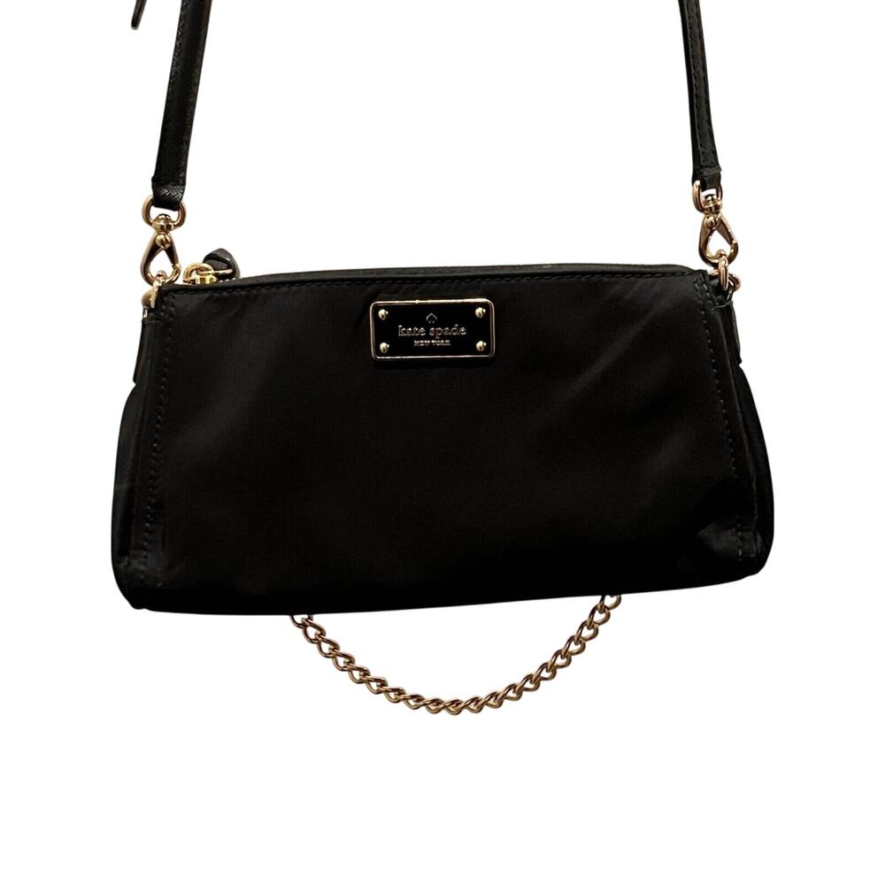 Kate Spade New York Wilson Road Madelyne Nylon Leather Crossbody in Black